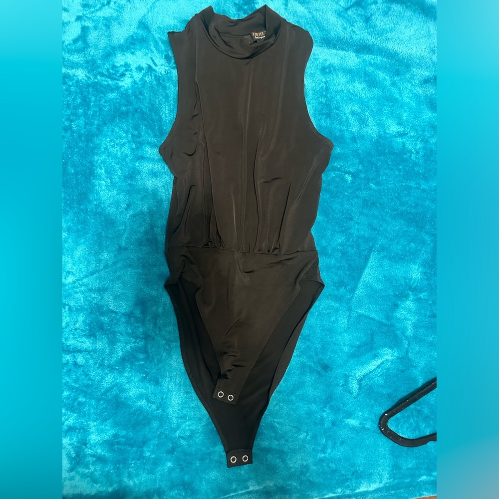 F21 black bodysuit backless Size S